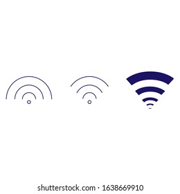 Wifi logo. Design representig the wireless internet connection. Isolated vector design.