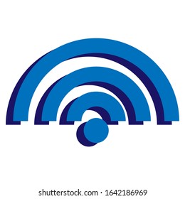 Wifi logo. Design representig the wireless internet connection. Isolated vector design.