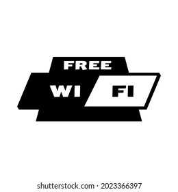 logotipo WI-FI, icono, imagen, aislado en fondo blanco, silueta, símbolo, vector, negro y blanco 
