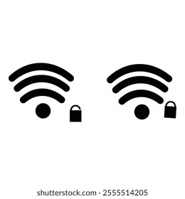 WIFI logo icon vector art illustration
