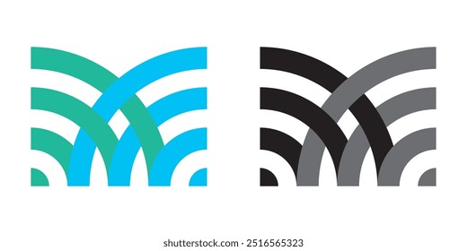 Wi-Fi Logotipo. Internet. Comunicação. Ilustração