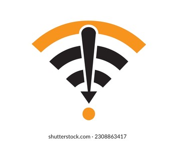 Wifi logo or simbol isolated on white background black wifi symbol design element   This is a vector that can be used in all kinds of situations, including Internet, connection, and wifi environment