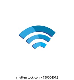 wifi logo vector blue