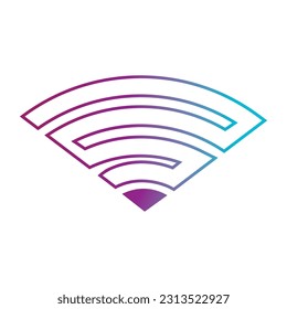 Wi-fi logo vector isolated illustration template design