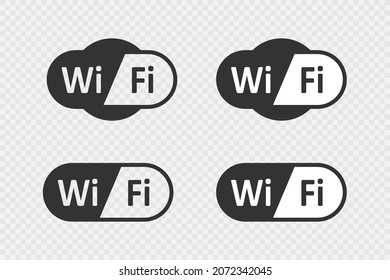 Wifi Logo. Wi Fi Zone Icon. Network Hotspot Symbol In Vector Flat Style.