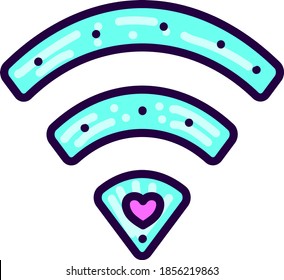 Wifi-Liebe, Illustration, Vektorgrafik auf weißem Hintergrund