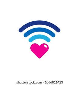 Wifi Love Logo Icon Design
