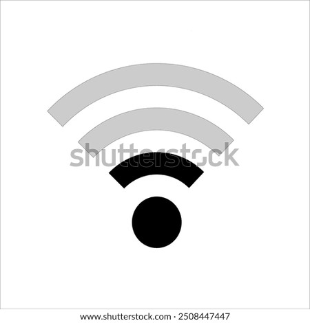 wifi low signal icon . internet low signal icon