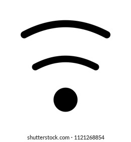 Wifi low signal symbol icon vector icon. Simple element illustration. Wifi low signal symbol symbol design. Can be used for web and mobile.