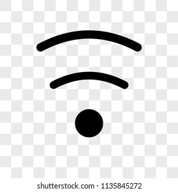 Wifi low vector icon on transparent background, Wifi low icon
