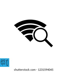 Wifi and magnifier sign