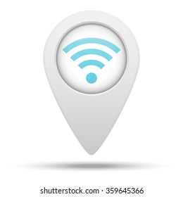 Wifi map pointer. Vector illustration.