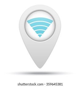 Wifi map pointer. Vector illustration.