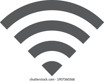 Wi-Fi mark simple icon (black)