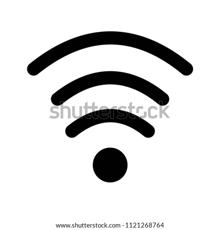 Wifi medium strength signal for interface icon vector icon. Simple element illustration. Wifi medium strength signal for interface symbol design. Can be used for web and mobile.