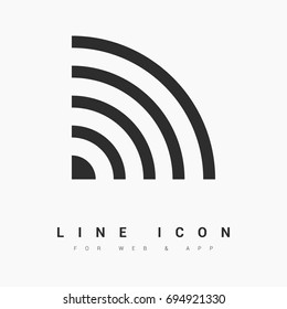 Wifi minimal vector icon. Network flat line icon for websites and mobile minimalistic flat design.