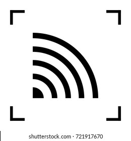 Wifi minimal vector icon. Network flat line icon for websites and mobile minimalistic flat design.