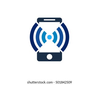 Wifi Mobile Logo Design Template