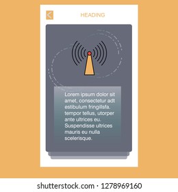 Wifi mobile vertical banner design design. Vector