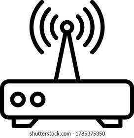 Wifi Modem Concept Vector Icon Design, Internet Services Provider Business Symbol on White background