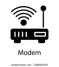 A wifi modem device to provide internet access also called wireless router 