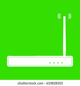 WiFi modem flat icon. WiFi signal.