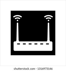 Wifi Modem Icon Design Vector Art Illustration