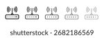 Wifi modem icon flat illustration set logo
