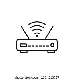 Wifi modem icon Isolated flat vector in outline