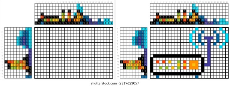 Wifi Modem Icon Nonogram Pixel Art, Router Internet Network Hardware Vector Art Illustration, Logic Puzzle Game Griddlers, Pic-A-Pix, Picture Paint By Numbers, Picross