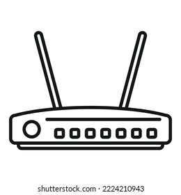Wifi modem icon outline vector. Internet equipment. Network device