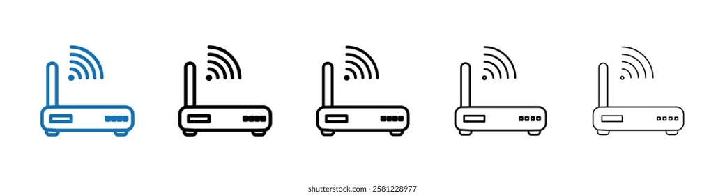 Wifi modem icon Outline vector logo for web ui
