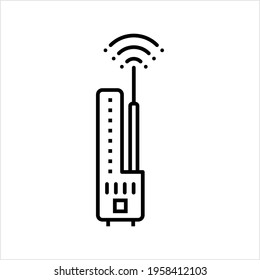 Wifi Modem Icon, Router Internet Network Hardware Vector Art Illustration