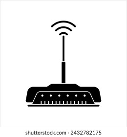 WiFi-Modem-Symbol, Router Internet Netzwerk Hardware Vektor-Illustration
