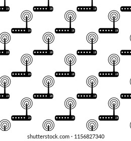 Wifi Modem Icon Seamless Pattern Vector Art Illustration
