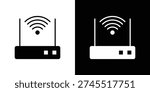 Wifi modem icon vector illustration glyph style designs for web.