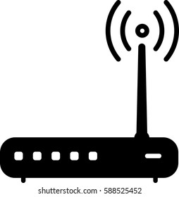 Ilustración de vectores de iconos de módem WiFi