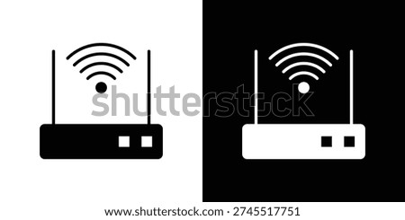Wifi modem icon vector illustration glyph style designs for web.