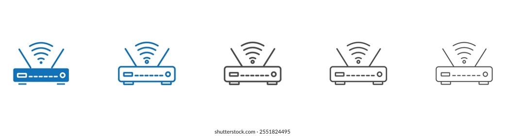 Wifi modem icon vector set collection for web