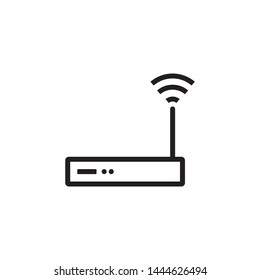 Wifi modem line icon for web and mobile