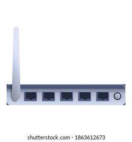Wifi modem network lan port icon. Cartoon of wifi modem network lan port vector icon for web design isolated on white background