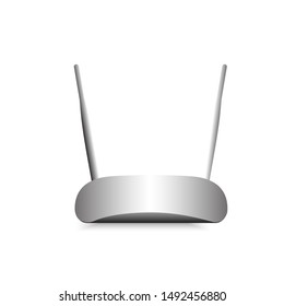 Wifi modem router isolated on white. Vector