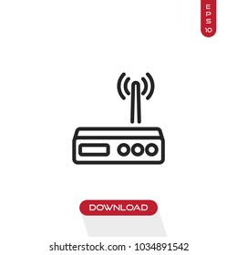 Wifi modem with signal icon