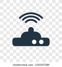 Wifi Modem vector icon isolated on transparent background, Wifi Modem transparency logo concept