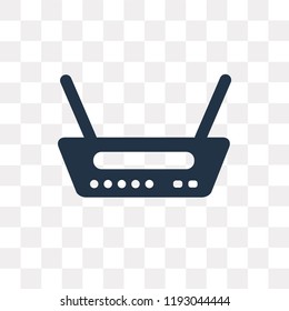 Wifi Modem vector icon isolated on transparent background, Wifi Modem transparency concept can be used web and mobile