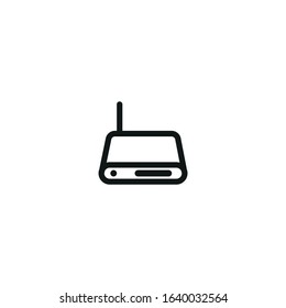 WiFi modem vector icon on white background