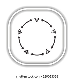 Wi-Fi  Modern design flat style icon