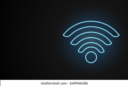 Wifi neon glowing lines, Wifi energy concept, Luxury background