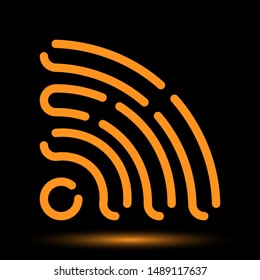 Wi-fi neon icon unique vector design