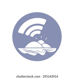 Wi-Fi network connection symbol sign icon pictogram for presentation in vector; BYOD connectivity concept, service everywhere